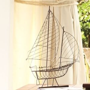 RARE Pottery Barn Wire Ship Beach Home Decor